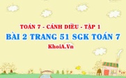 Bài 2 trang 51 SGK Toán 7 tập 1 Cánh Diều